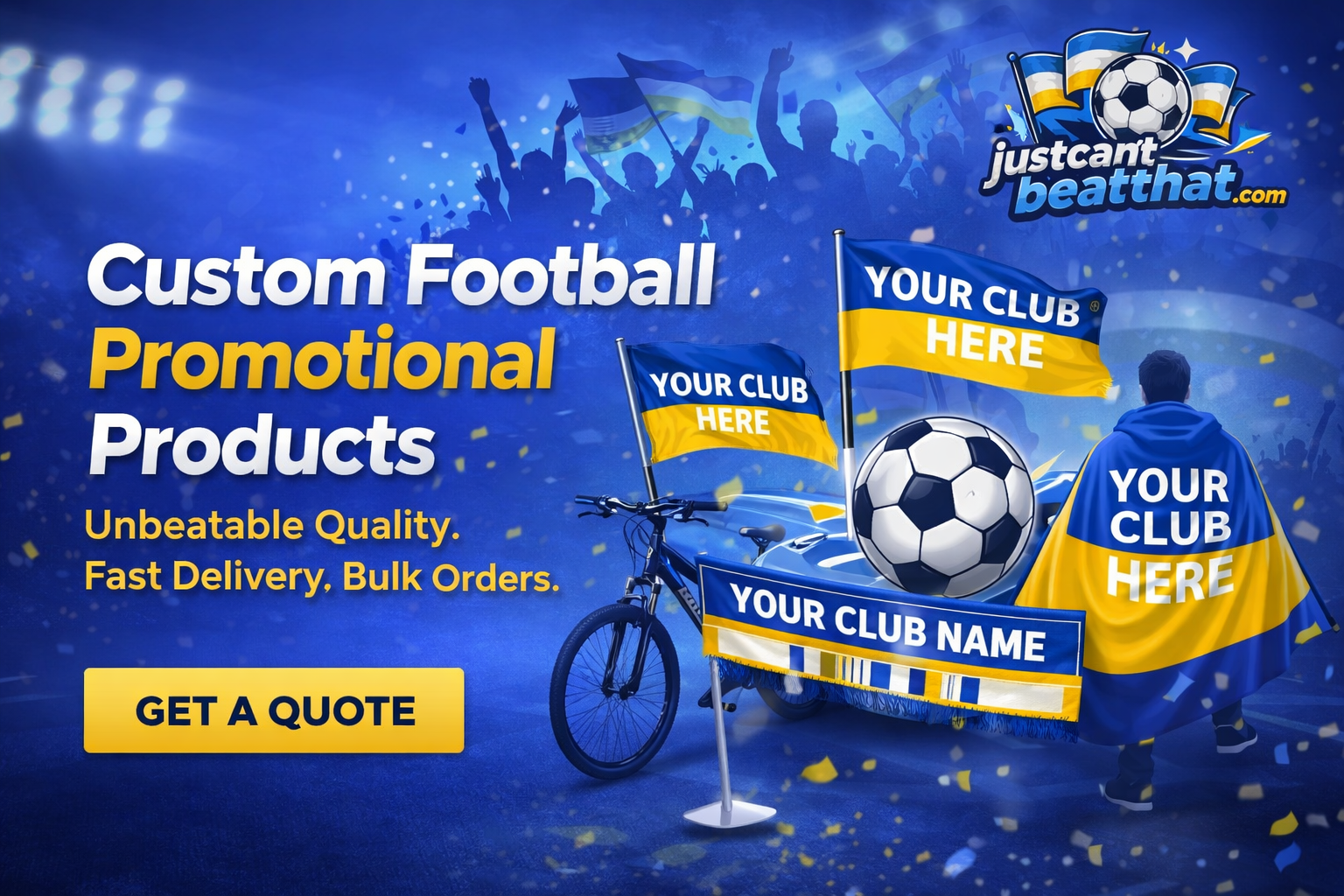 Unbeatable Custom Football Promotional Products | justcantbeatthat.com