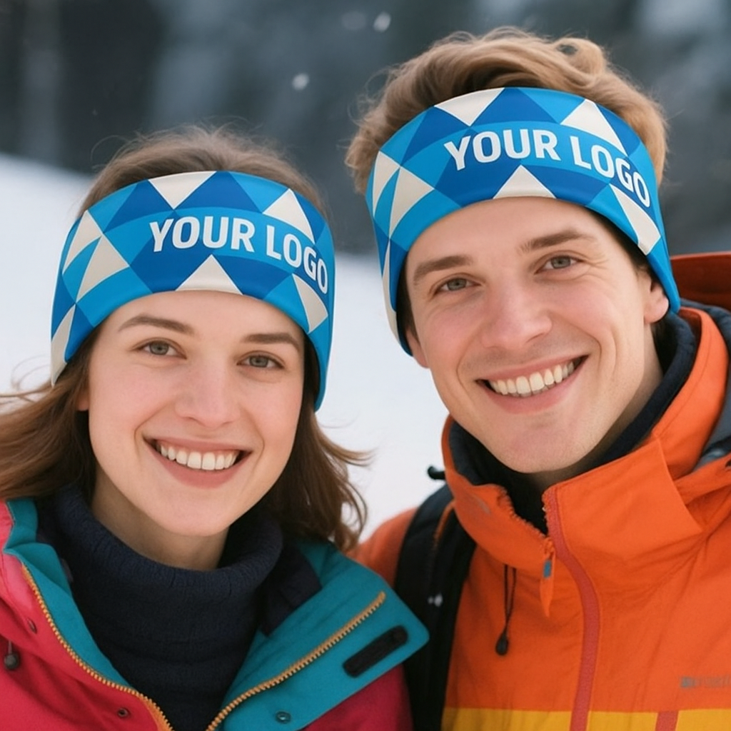 Stirnband individuell gestalten und bedrucken - personalisierte Stirnbänder für Firmen - Funktionsstirnband.com